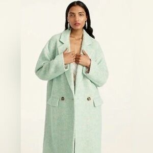 NWT J. Crew Relaxed Topcoat Italian Brushed Wool Blend